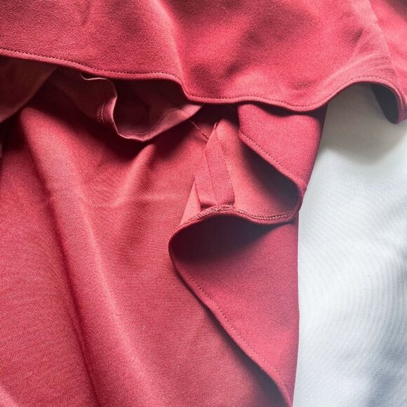 WATTERS & WATTERS BURGUNDY CREPE REMOVABLE SLEEVE FORMAL EVENING DRESS - 22W - Picture 16 of 16